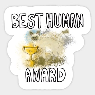 Best Human Award by Kitty Friend Sticker
